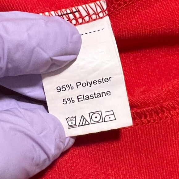 SHEIN Womens Red High-Low Asymmetric Salsa Ruffle Sheath Dress Back Zipper Sz M - Picture 7 of 12